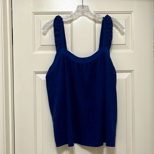 Banana republic ruffle strap tank top